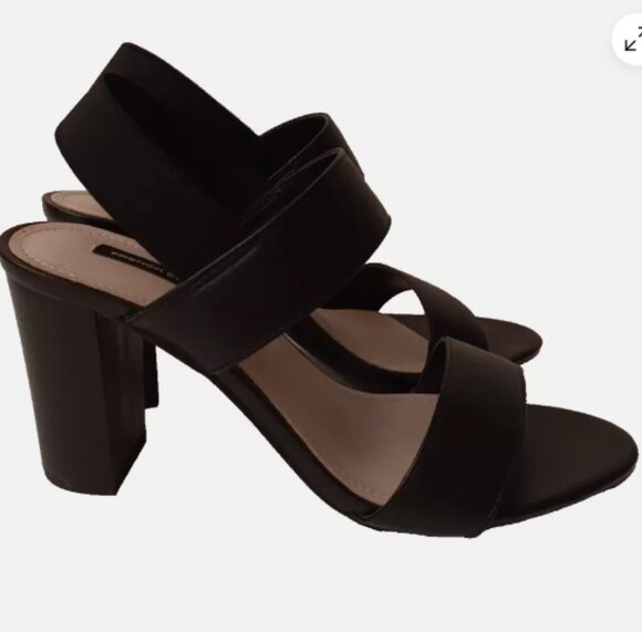 Black French Connection Sz8 Block Style Women Shoe New Never Worn Excellent‎ C10 - Picture 1 of 5